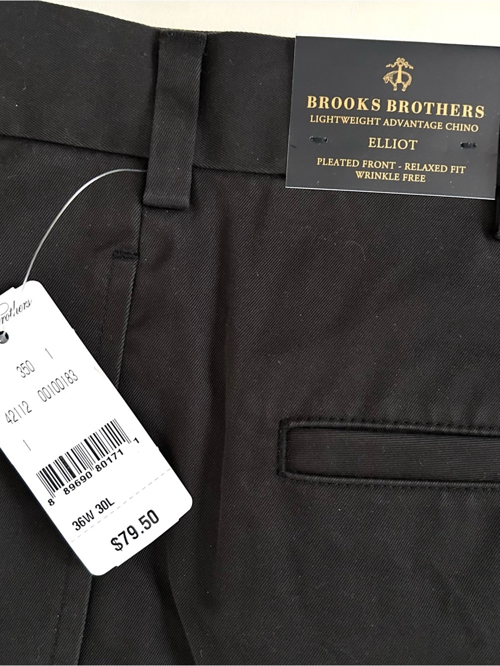 Brooks Brothers 36x30 Relaxed Fit Lightweight Advantage Chino Pants - Picture 2 of 12